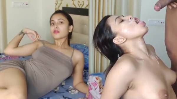 Thumbnail for Hot bongonaari Sarmishtha Sarkar riding dick and swallowing cum